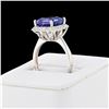 Image 3 : 5.59 ctw Tanzanite and 0.55 ctw Diamond 18K White Gold Ring