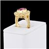 Image 2 : 4.48 ctw Ruby and 1.58 ctw Diamond 18K Yellow Gold Ring