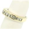 Image 4 : 14k Yellow Gold 1.00 ctw Baguette Diamond Channel Domed Wedding Band Ring