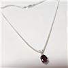 Image 2 : $140 Silver Garnet 18"(1.8ct) Necklace