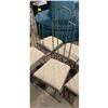Image 2 : Set of 6 Iron High Back Chair w/Padded Seats