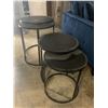 Image 2 : Set of Four Assorted Size Contemporary Wood and Metal Side Tables