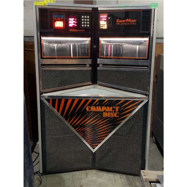 Vintage Seeburg Laser Music Rolling Jukebox (Approx 38 in wide 27 in depth and 60 in height).