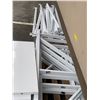 Image 2 : White Metal Shelving Racks - includes 6 Vertical Uprights/ Approx. 15 beams/ Approx.18 Shelves (Upri