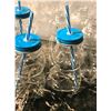 Image 2 : 6 Glass Bear Sippy Glasses + Tub of Plastic Ones