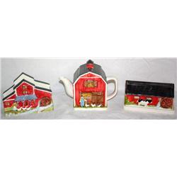 Set of Gibson Greetings Ceramic Kitchen Items