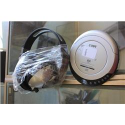 COBY CD PALYER  w/HEADPHONES