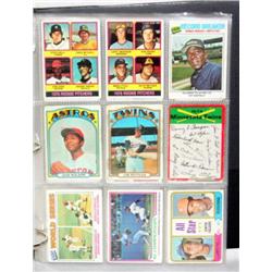 Binder Full of 1970's Topps Baseball Cards