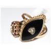 Image 2 : AAA Burmese Ruby Ring & Onyx Vintage Ladies Ring