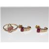 Image 1 : AAA Burmese Ruby Ring & Diamonds Earrings