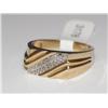 Image 1 : Diamond Square Top Men's Ring Pave Set