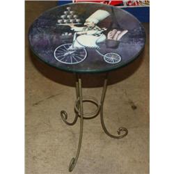 Glass Top & Wrought Iron Table