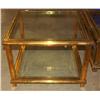 Image 3 : Brass & Glass Coffee & End Tables