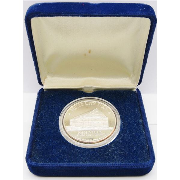 NASHVILLE PROOF 1oz .999 SILVER ROUND