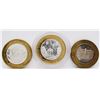 Image 1 : 3- $10 GAMING CASINO TOKENS SILVER .999