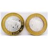 Image 2 : 2- $10 GAMING CASINO TOKENS SILVER .999
