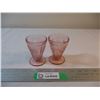 Image 1 : 2X the Bid Price Pink Depression Glasses