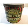 Image 2 : Homestead Brand 5lb Coffee Tin (No Handle)