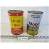 Image 1 : 2 TIMES BID PRICE - Mobile Oil Can (full) - Lubie Lube Can (full)