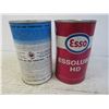 Image 2 : Esso Esso Lude Can (unopened) - Moto Master Motor Oil Can (opened)