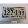 Image 1 : 1970 N.Dakota License Plate
