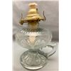 Image 3 : Imperial Early American Pressed Glass "Zippered Loops" Finger Oil Lamp (Early 1900's)