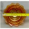 Image 4 : Fenton Carnival Glass Marigold "Leaf Tiers" 3 Footed Sauce Bowl (Circa 1907)