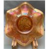 Image 2 : Fenton Carnival Glass Marigold "Vintage Grape" Low Ruffle Plate (circa 1907) Decorative Plate