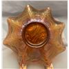 Image 2 : Imperial Carnival Glass Amber "Pansy" Low Ruffle Bowl (Circa 1911)