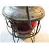 Image 4 : CNR Railway Lantern w/ Red Globe (Broken Handle)