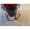 Image 6 : CNR Railway Lantern w/ Red Globe (Broken Handle)