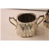 Image 2 : Early 1900's Silver-Plated Teapot with Sugar & Cream Holders