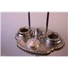 Image 3 : *Chrome Floor Ashtray/Lamp w/ Milk Glass Shades