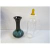Image 3 : Baby Bottle - Crystal Stand - Vase - Glass Jug - Vintage Curling Iron?