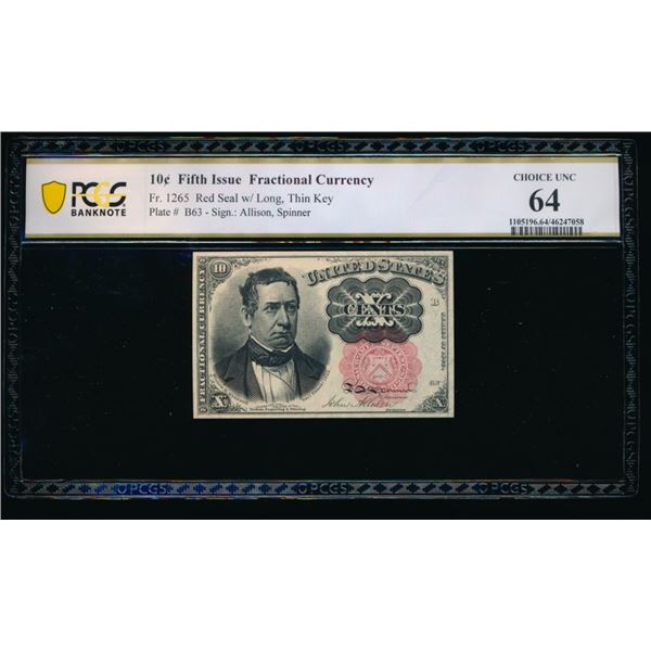 10 Cent Fifth Issue Fractional PCGS 64PPQ