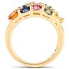 Image 2 : Plated 14KT Yellow Gold 3.27 Carat Multi Color Gemstone Ring