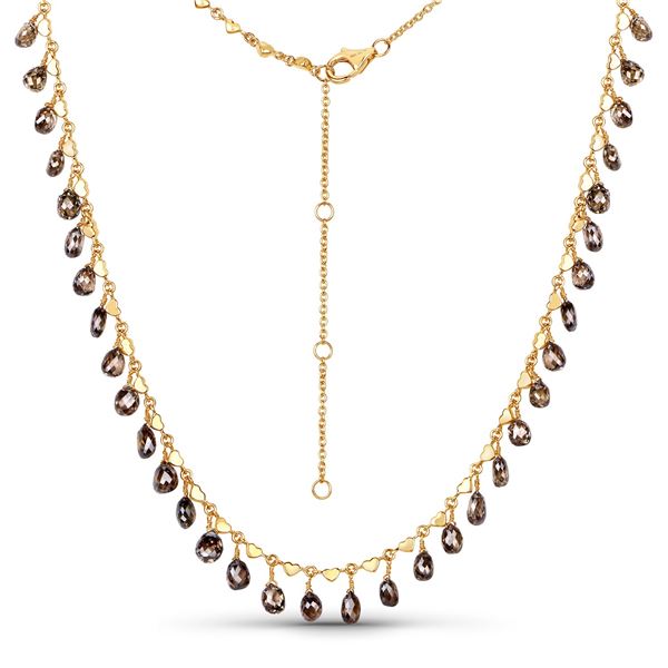 14KT Yellow Gold 31.50ctw Brown Diamond Necklace