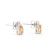 Image 2 : Plated Rhodium 2.06ctw Citrine and Diamond Earrings