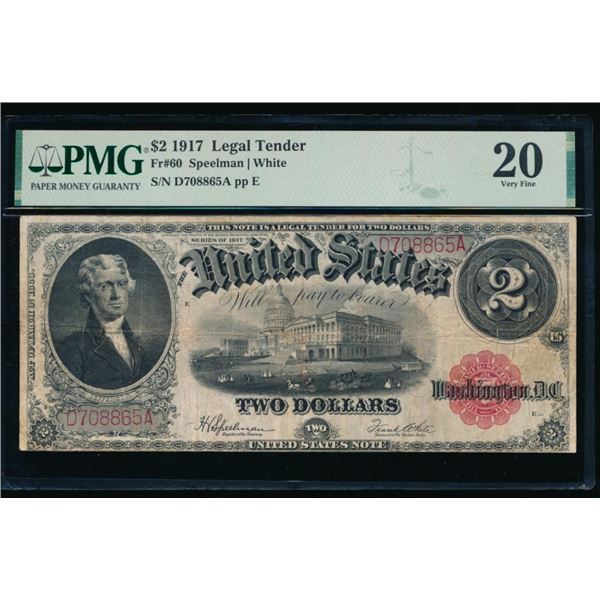 1917 $2 Legal Tender Note PMG 20