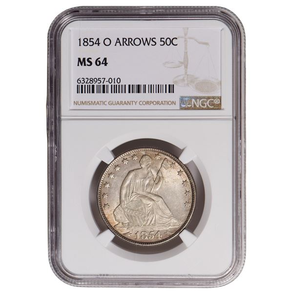 1854-O Seated Liberty Half Dollar NGC MS64