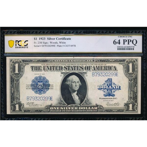 1923 $1 Silver Certificate PCGS 64PPQ