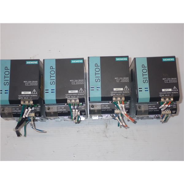 (4) Siemens #6EP1 334-3BA00 SITOP Modular 10A Power Supplies