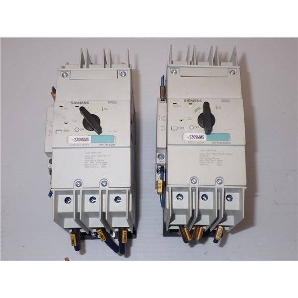 Lot of (2) Siemens #3RV1742 Circuit Breakers