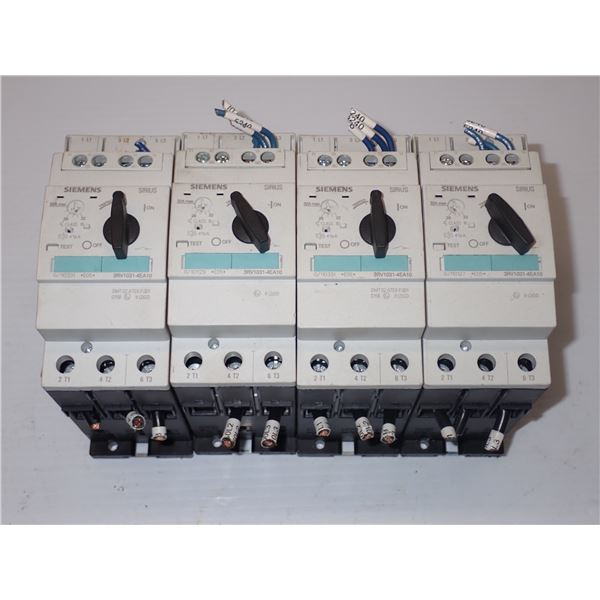 Lot of (4) Siemens #3RV1031-4EA10 Contactors