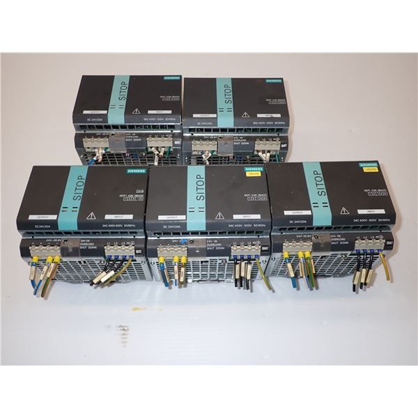 (5) Siemens #6EP1436-3BA00 SITOP Modular 10A Power Supplies