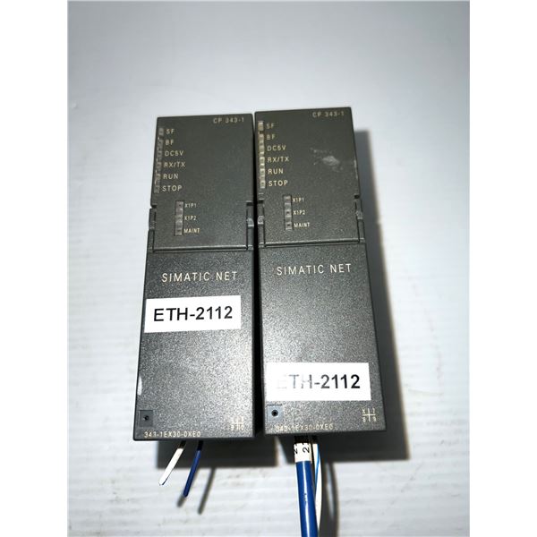 (2) Siemens #6GK7 343-1EX30-0XE0 Simatic NET CP Industrial Ethernet Modules