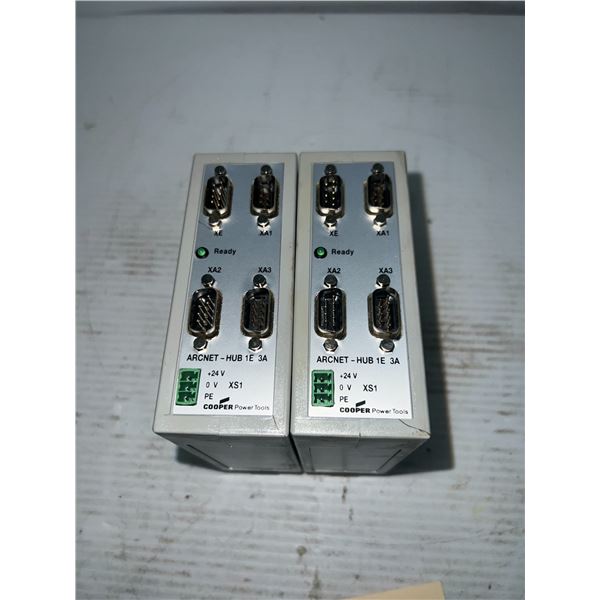 (2) Cooper Power Tools #ARCNET-HUB 1E 3A / #961237 Modules