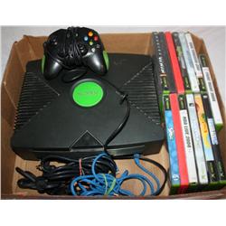 X Box w/ Controller, Cords, and 13 Games