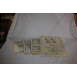 Box of Old Maps from 1800's