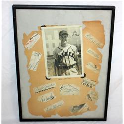 Herb Adams Framed Picture and Team Autographs